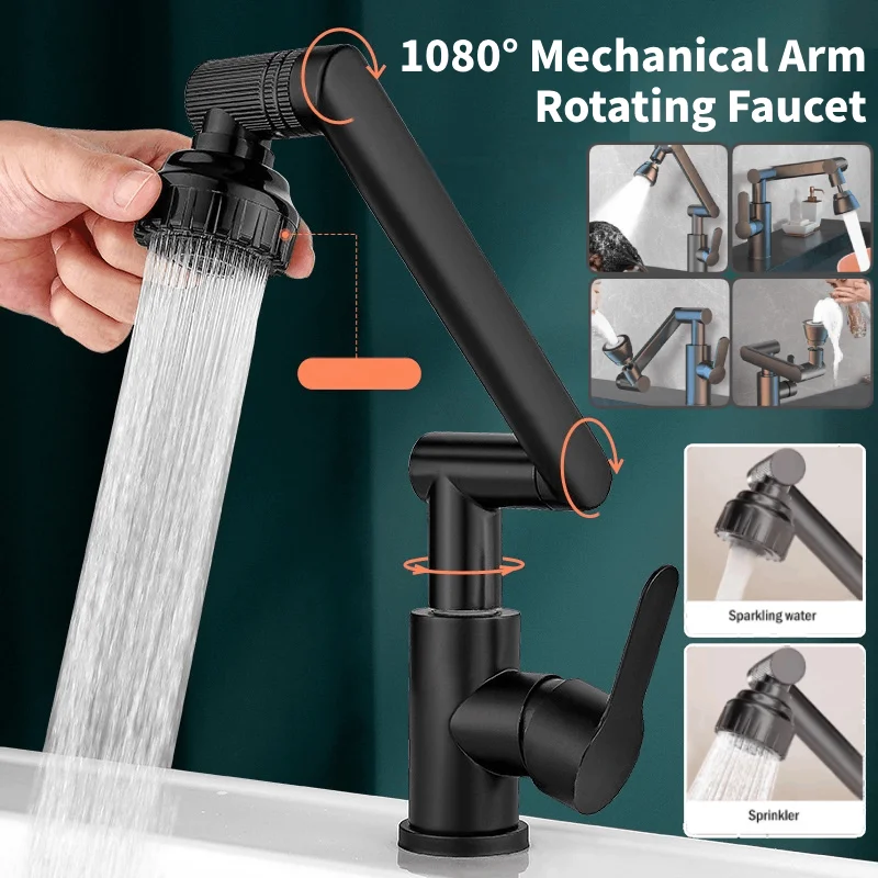 

수전세트 회전식수도꼭지Bathroom multifunction faucet kitchen basin universal swivel faucet handwashing station Kitchen Sink Faucet