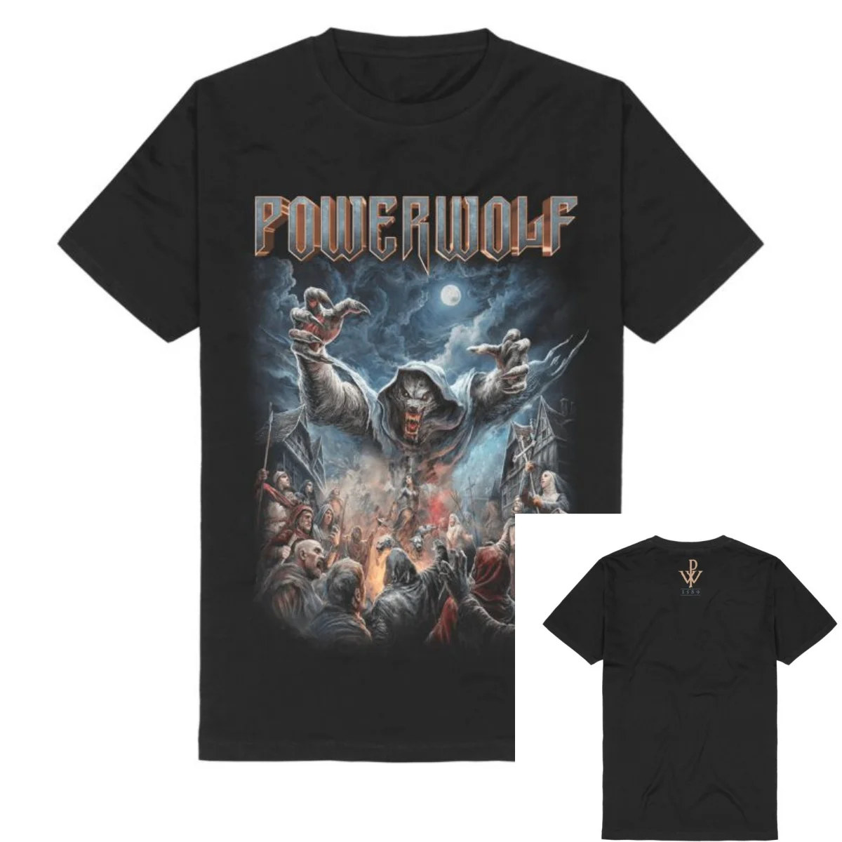 Mad Monk Powerwolf T-Shirt Men Women Vintage Metal Rock Band Graphic Tee 100% Cotton Summer Streetwear Top