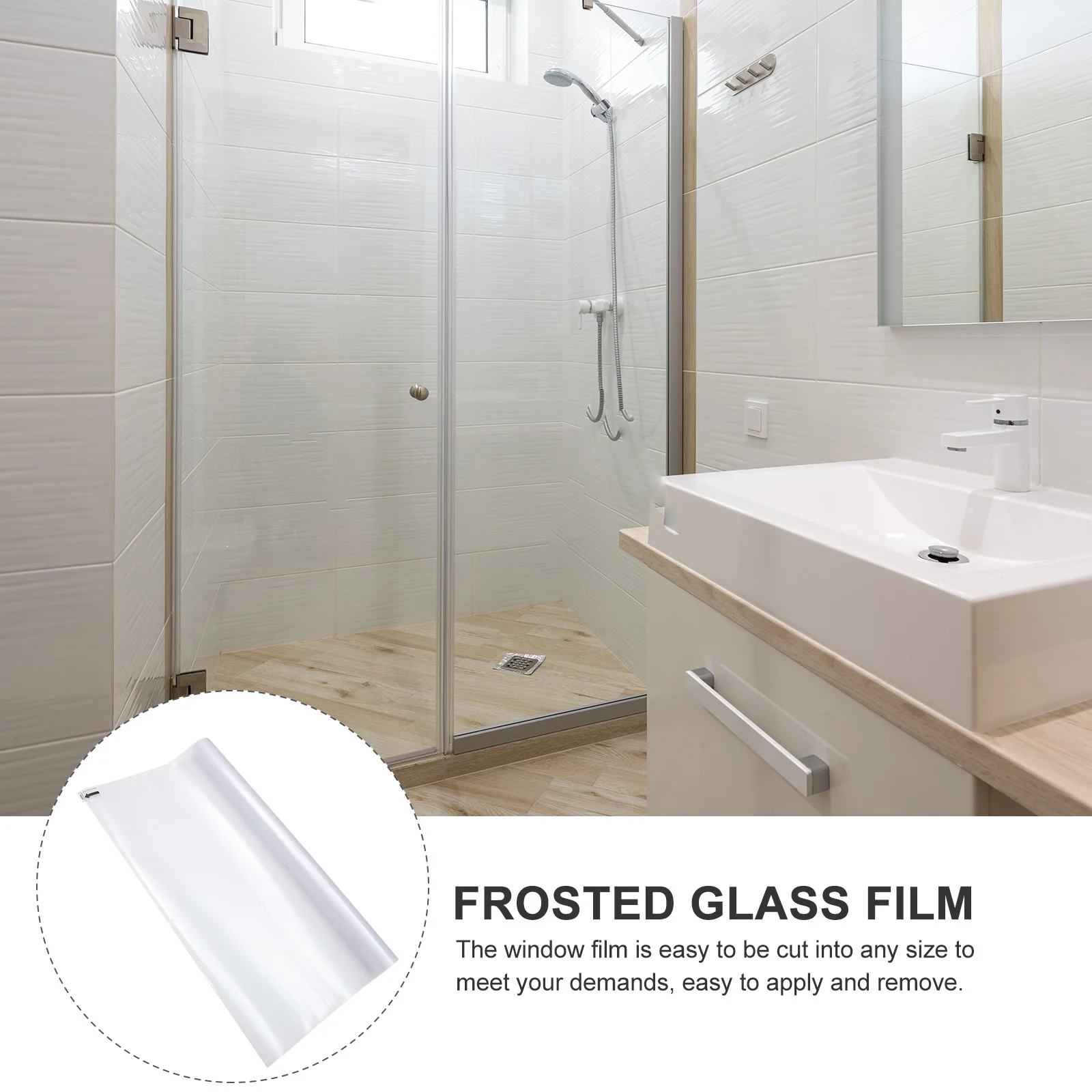 

Frosted Window Film Privacy Covering Easy Install Remove Safe Material Practical Anti Peeping Decal Window Privacy Film