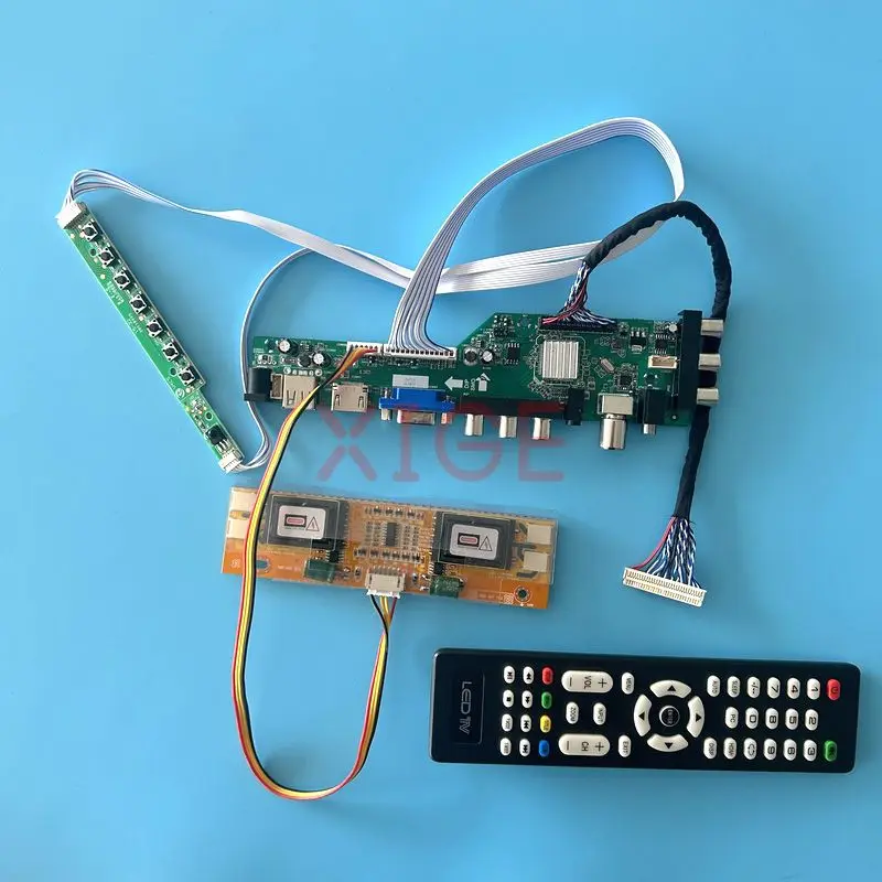 

LCD Controller Board Fit M190MWW1 M190A1 MT190AW01 MT190AW02 Digital DVB IR+AV+USB+HDMI+VGA 30Pin LVDS 4CCFL Kit Screen 1440*900