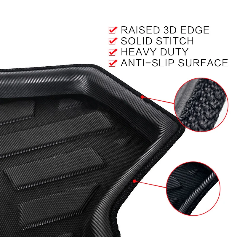 Car Trunk Mats for Ford Focus 2 Accessories Hatchback MK2 MK2.5 2005~2011 Waterproof Protect Anti-Slip Storage Pad EVA Material