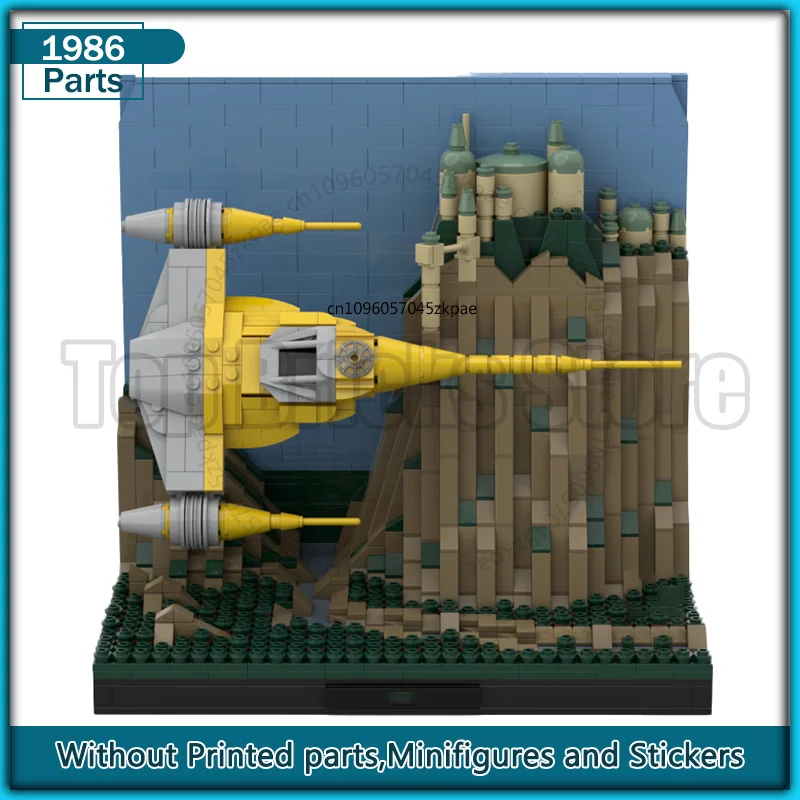 Episode Modulaire Display Serie Film Ruimteschip Starfighter MOC Bouwsteen Diorama Creatief Educatief Model Bakstenen Sets Speelgoed