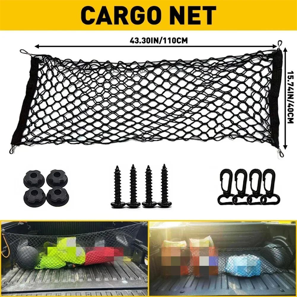 Auto Cargo Net Trunk Storage Net Double-layer Vertical Mesh Breathable Mesh Material For Road Trips For Most Vehicles