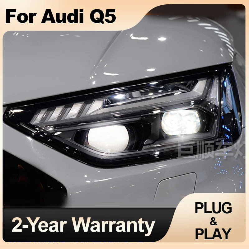

Head Lamp for Audi Q5 LED Headlight 2021-2024 Headlights Q5 DRL Turn Signal High Beam Angel Eye Projector Lens