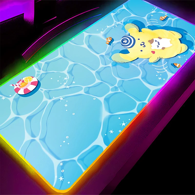 

RGB Computer Varmilo Keyboard LED Mouse Pad Pompompurin 90x40cm Backlight Gaming Accessories Gamer Carpet Desk Mat xxl Mousepad