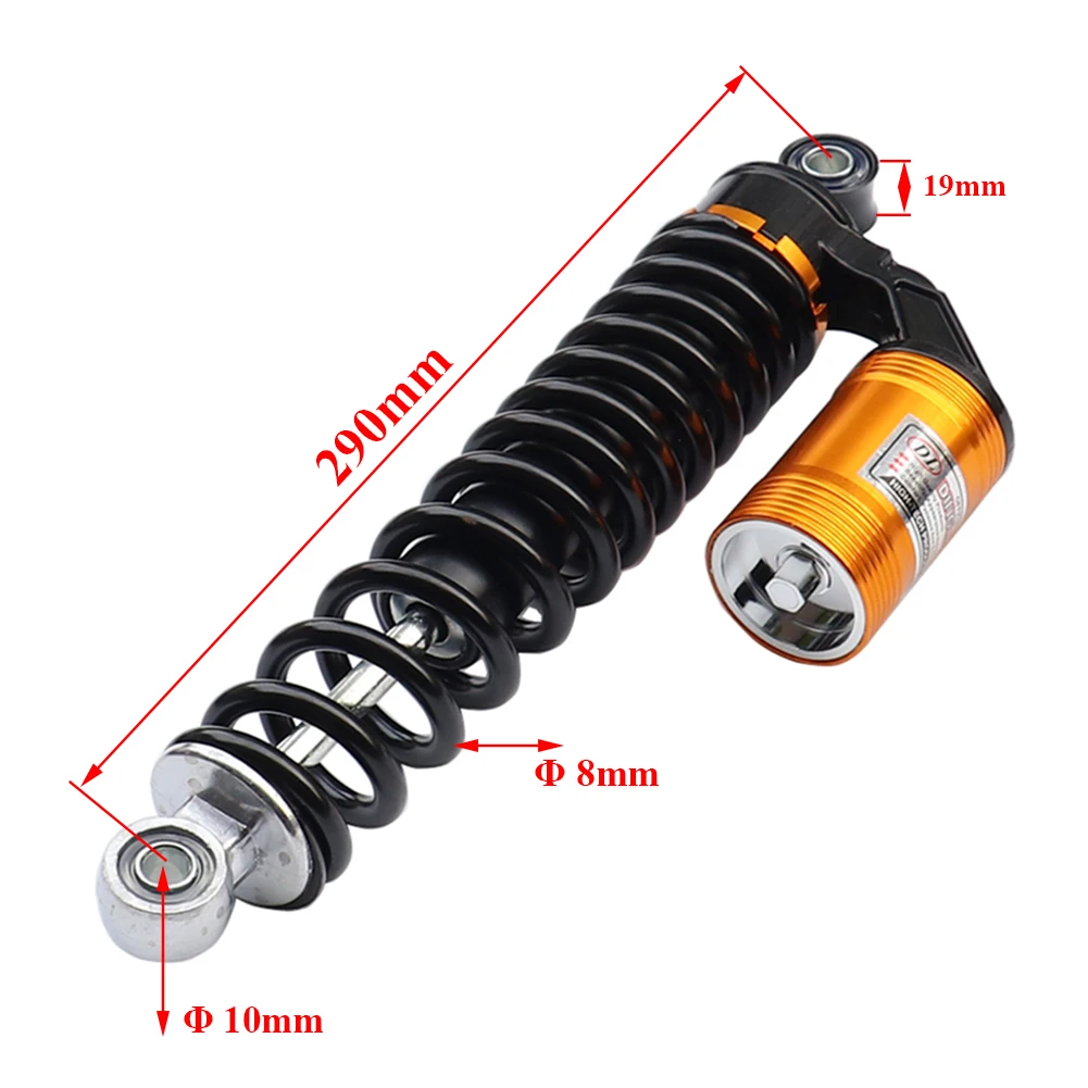 290MM Spring Rear Shock Absorber With Decorative Airbag Rear Damping For Citycoco Scooter Chinese Harley Modified Accessories