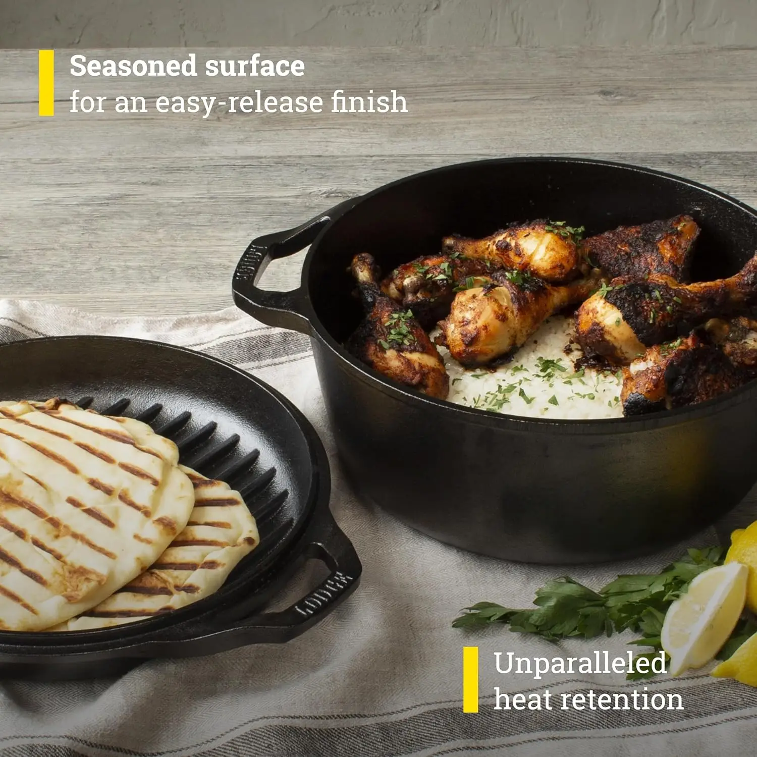Chef Collection 6qt Double Dutch Oven