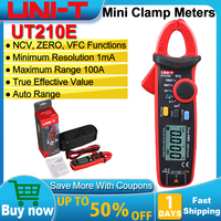 UNI-T UT210E Mini Digital Clamp Meter AC DC Current Pliers Ammeter Voltmeter Clamp Multimeter Tester Frequency Meter