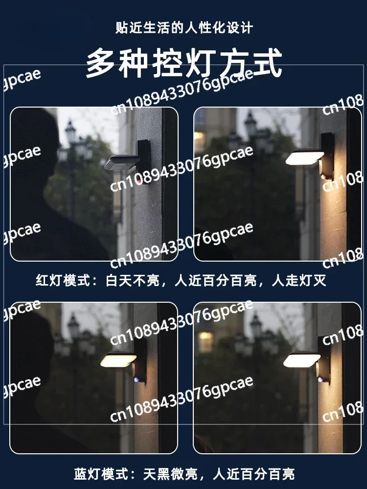 Solar Wall Light Human Body Induction Outdoor Garden Light Super Bright Led Terrace Balcony Villa Garden Yard Lighting