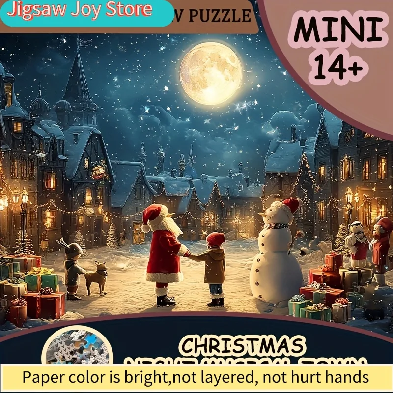 

Пазл для взрослых и всей семьи — Музыкальный городок на рождественскую ночь с мини-музыкальными заданиями, большая сцена снежной деревни 15x10,24 дюйма