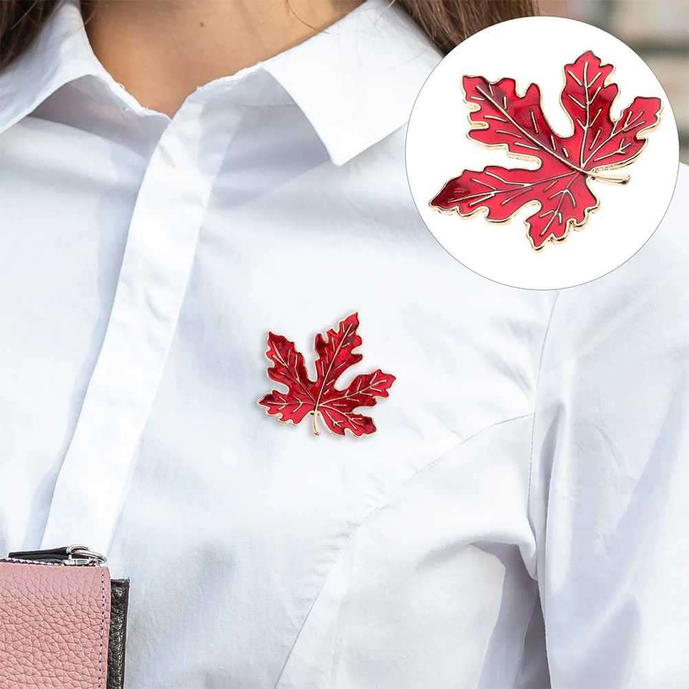 

2Pcs Maple Leaf Brooch for Women Vintage Lapel Pin Clothes Jewelry Decoration Fall Fashion Accessory Scarf Shawl Hat Suit Pin