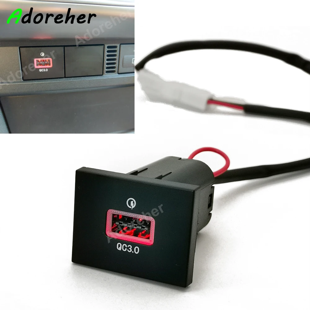 Red Led Car Usb Cha…