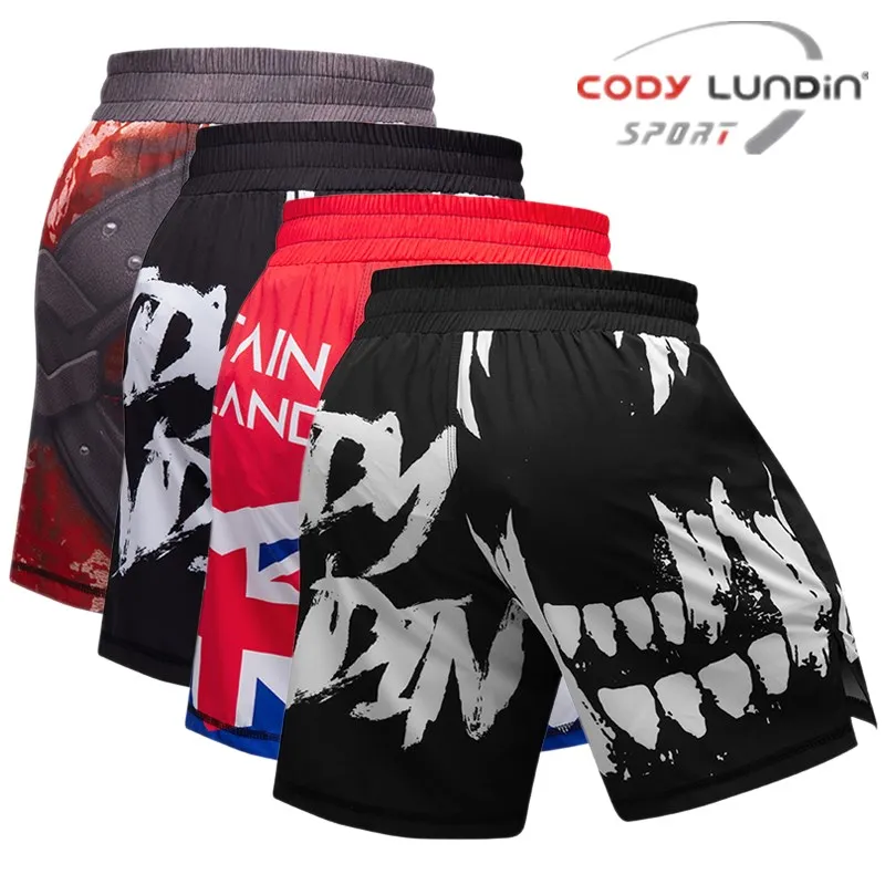 Cody Lundin, pantalones cortos de verano para maletero, pantalones cortos de Fitness MMA BJJ para hombres, pantalones de boxeo Jujitsu Muay Thai,