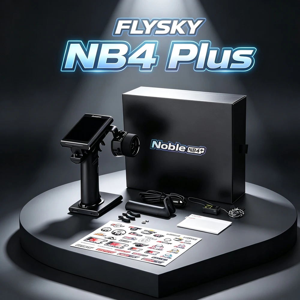 Flysky Noble  NB4 Plus Remote Controller Transmitter 2.4g With FGR4B AFHDS 3 Receiver 3.5-inch IPS touch screen For Rc Car Boat