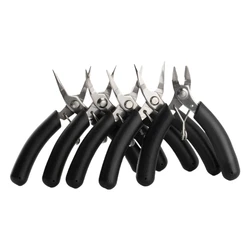 Set of 5 Jewelry Pliers Essential Crafting Tool Cutting Pliers Round Nose Pliers R3MC