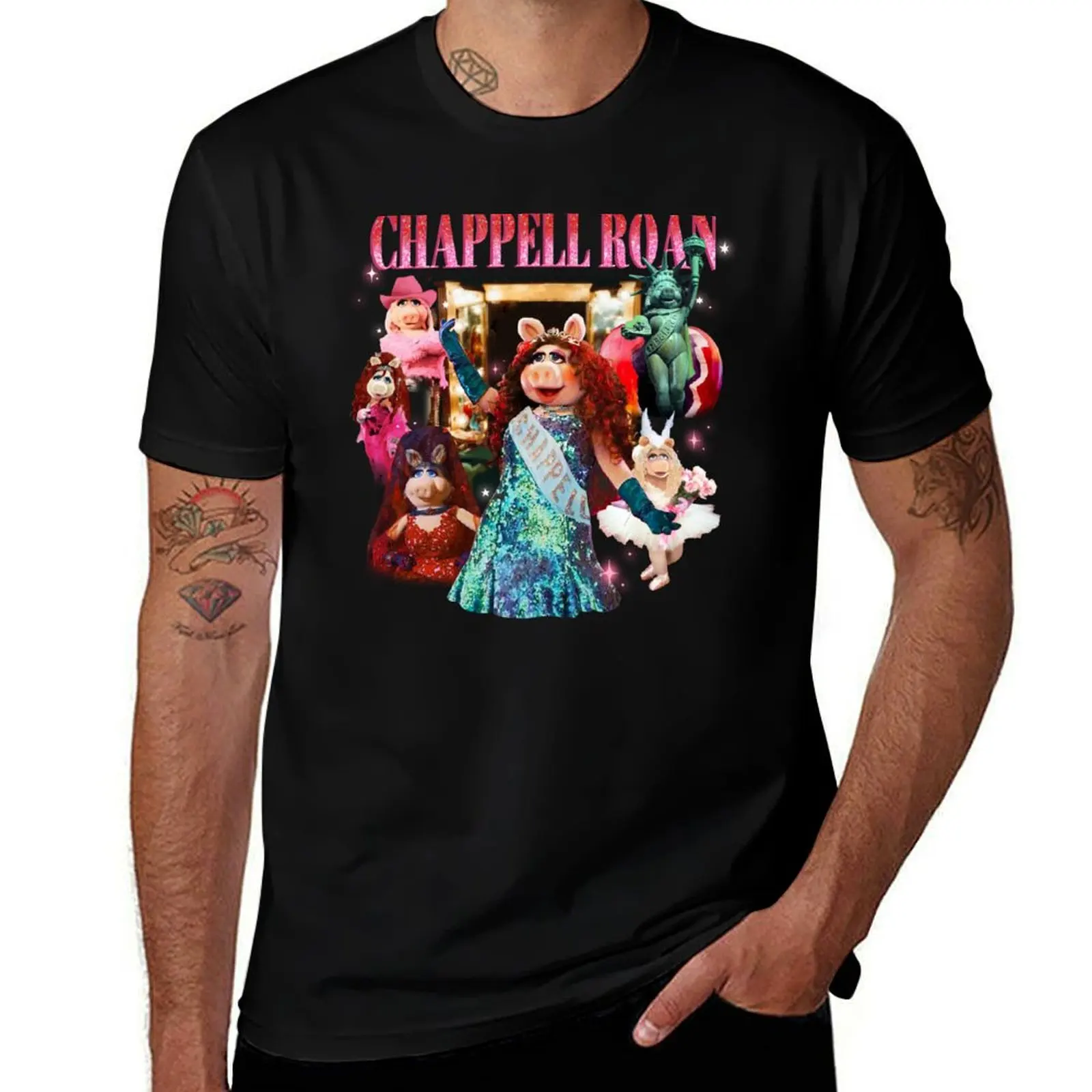 

Chappell Roan x Miss Piggy T-Shirt Plus Size Workout Short Sleeve Top