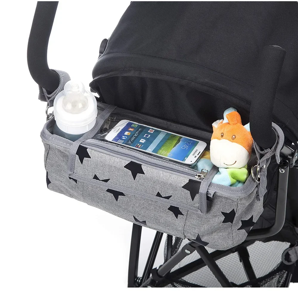 Poussette bébé universelle avec porte-gobelet isolé, sac de téléphone amovible, poignée, sangle initiée pour poussette Bumoso