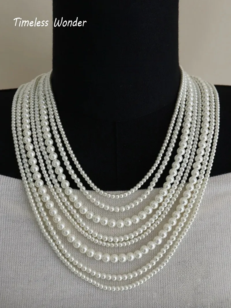 Timeless Wonder Fancy Zircon Glass Beaded Pave Necklace Women Designer Jewelry Rare Top Trendy Classy Gift 2614