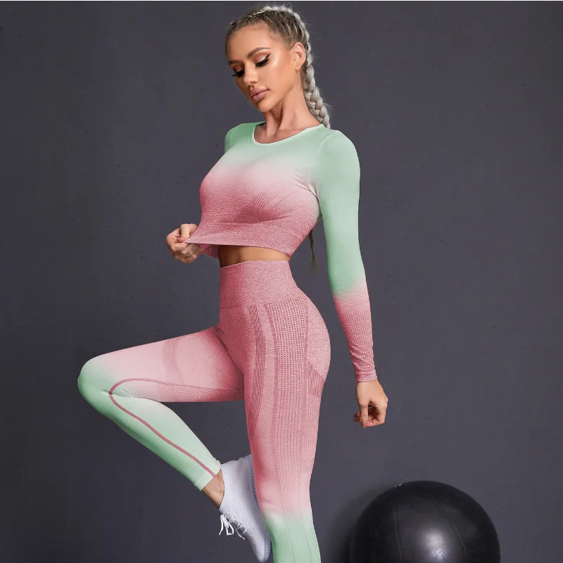 Yoga Set Gym Set Workout Clothes for Women Seamless Leggings Sports Bra Suit Female Clothing High Waist pants Women Tracksuit