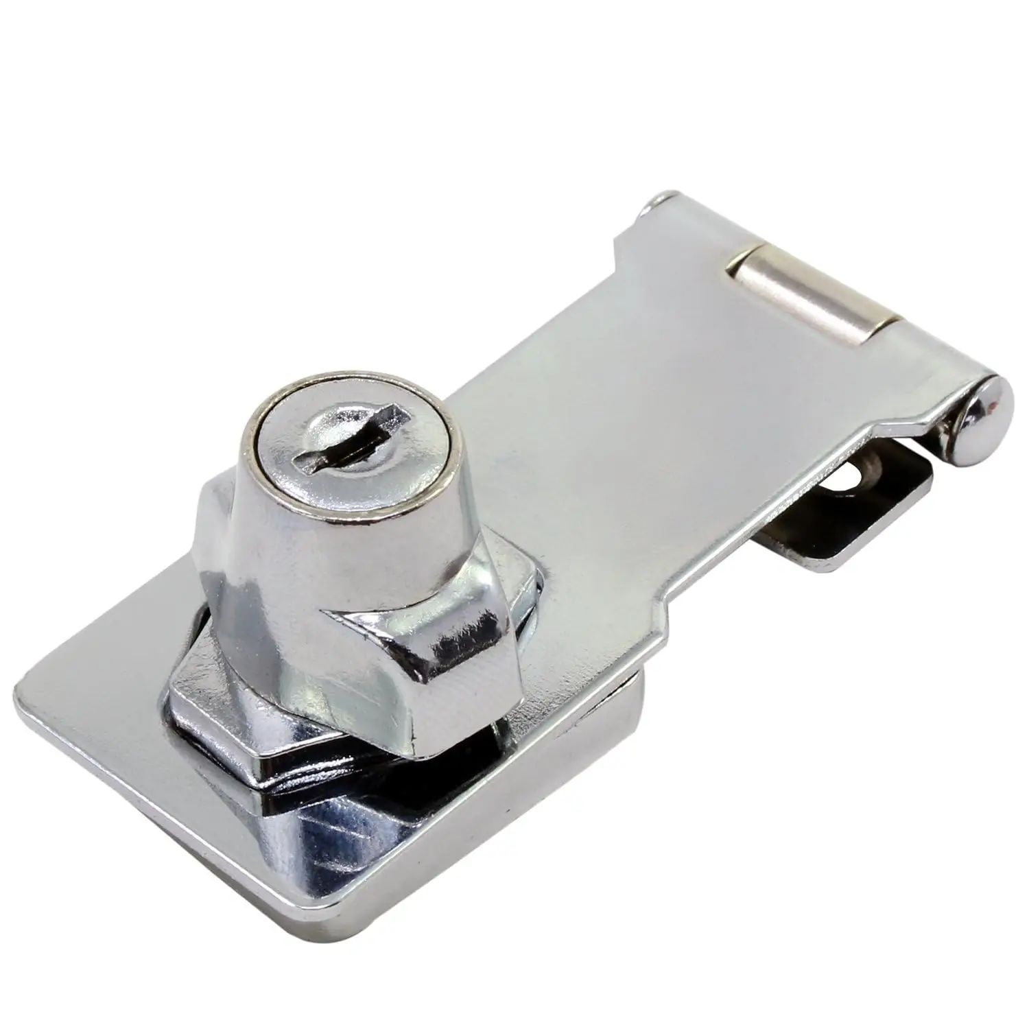 Kunci Laci Pengait Kunci Pintu Campuran Seng dengan Kunci Kait Engsel Dapat Dilipat untuk Lemari dan Pintu Gudang untuk Pemasangan 180 Derajat