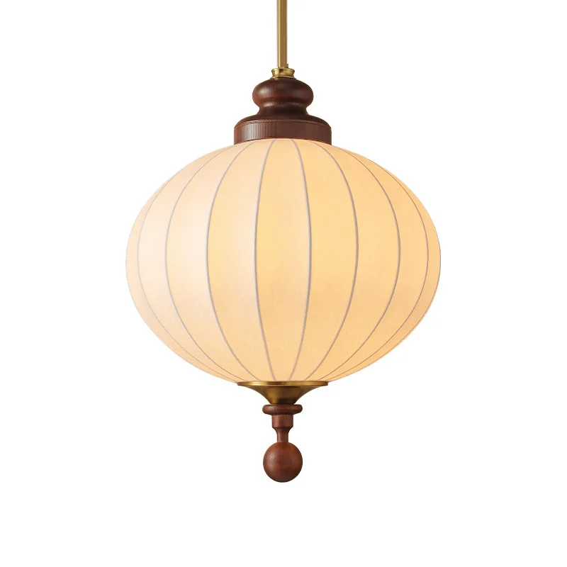 

French medieval silk chandelier, retro living room bedroom light, log wind