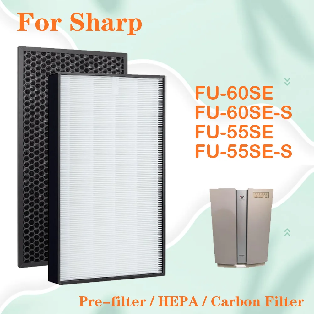 filtre-hepa-de-remplacement-et-filtre-a-charbon-pour-purificateur-d'air-sharp-fu-60se-fu-60se-s-fu-55se-fu-55se-s-fz-60sef