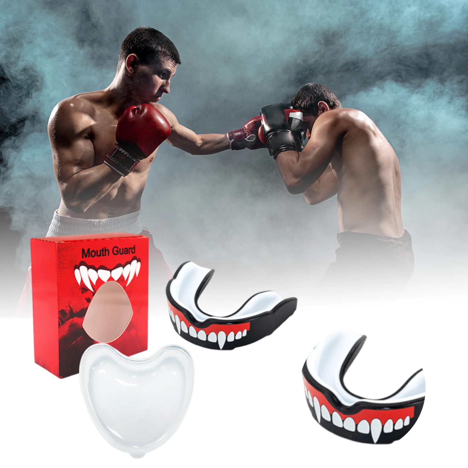 Adult Mouthguard for Football Boxing Lacrosse Hockey Rugby & MMA Sports Mouthguard Case Fits Adults and Kids 12+