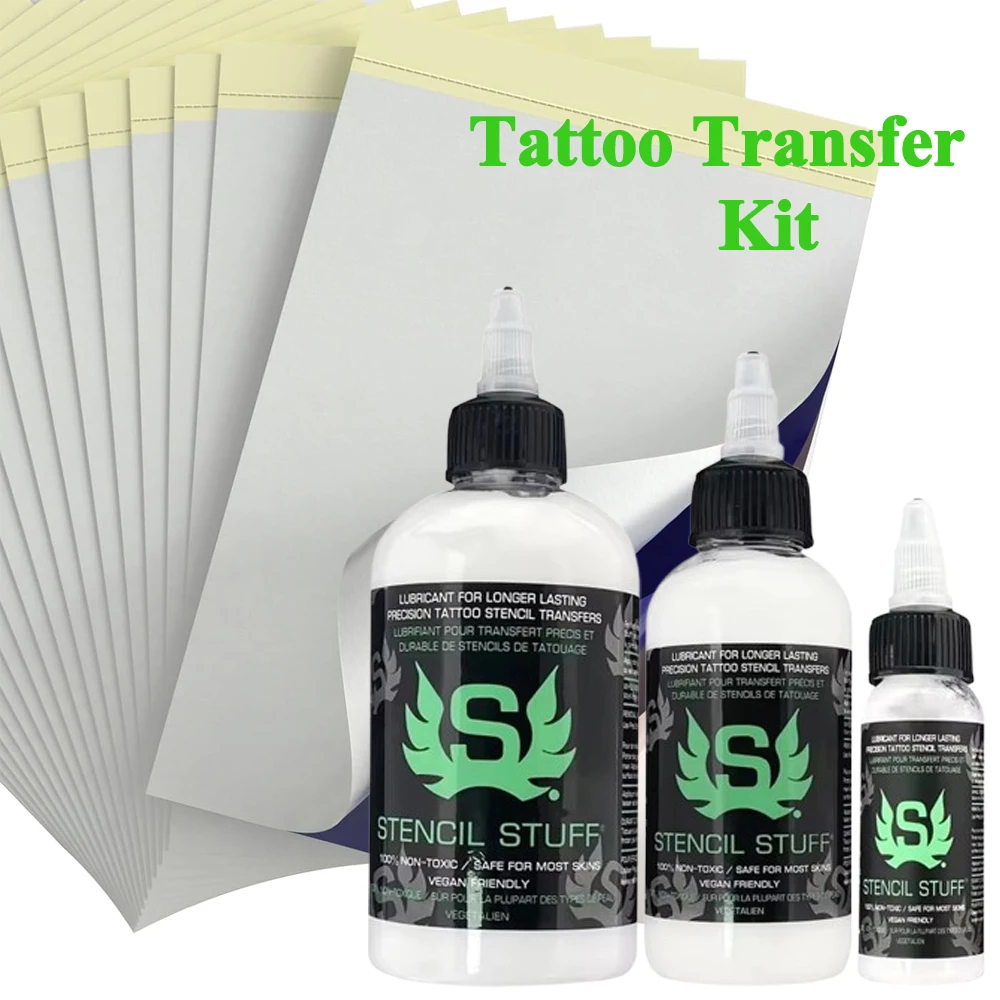 

Бумага для переноса татуировок формата А4 и наборы гелей для переноса татуировок с кремом для переноса татуировок, аксессуары для татуировок