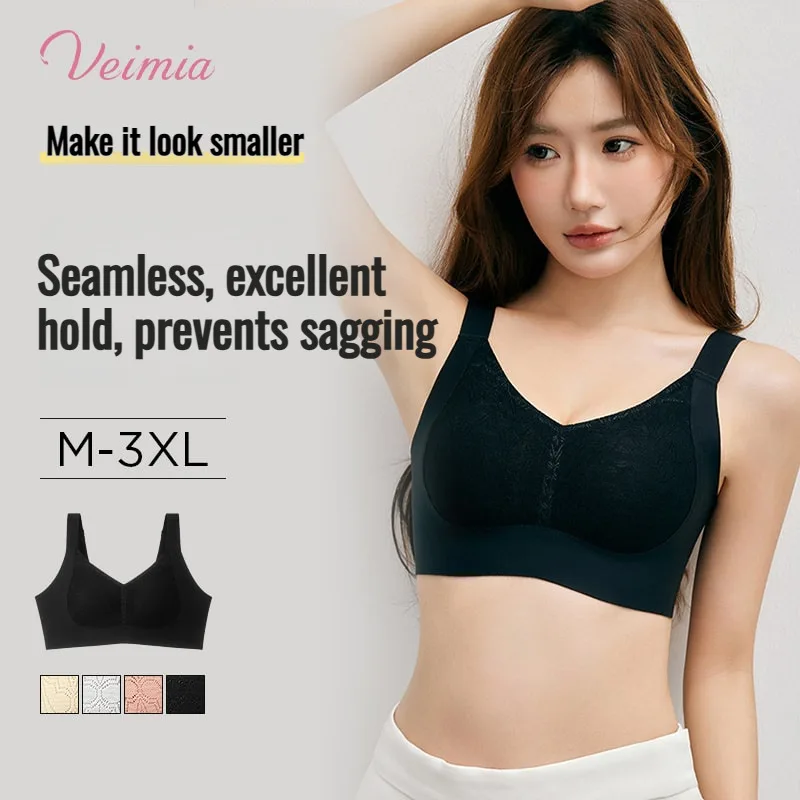 Veimia Rabbit Ear Cups AntiSagging Bra Bra AntiSagging Clothing Matching Comfortable SkinFriendly