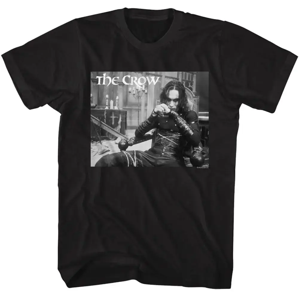 The Crow T-Shirt Eric Draven Gothic Oversized Streetwear Horrorfilm 80er Jahre Klassischer Grafikdruck Kurzarm Lässige lockere T-Shirts – Detail 4
