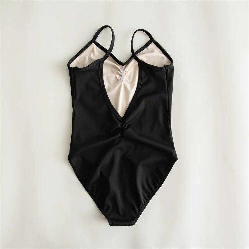 Hot Sale Cheap Training Dance Wear White Black Camisole Kids Girls Children Ballet Leotards