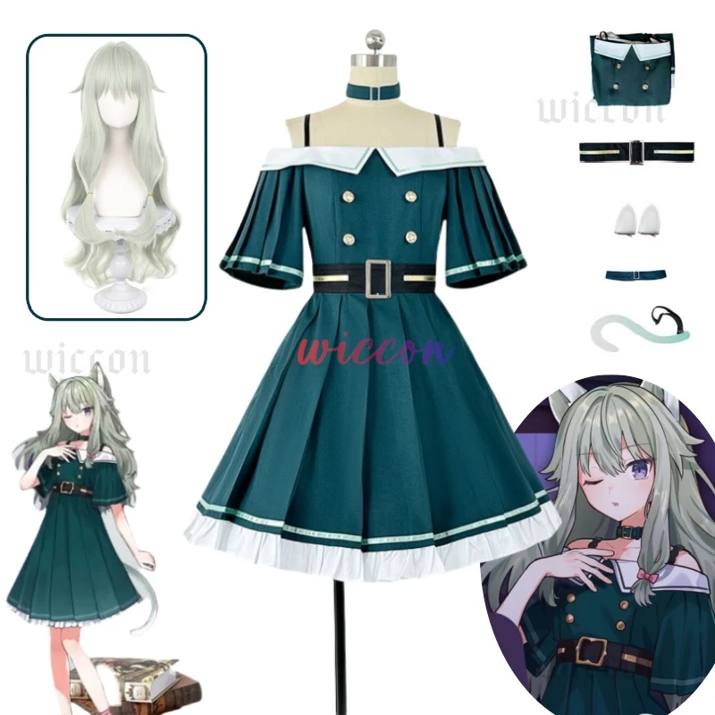 

Newly Kusanagi Nene Cosplay Costume Halloween Christmas PJSK Uniform S-2XL Role Playing Party Comic Green Daily Skirt Suit