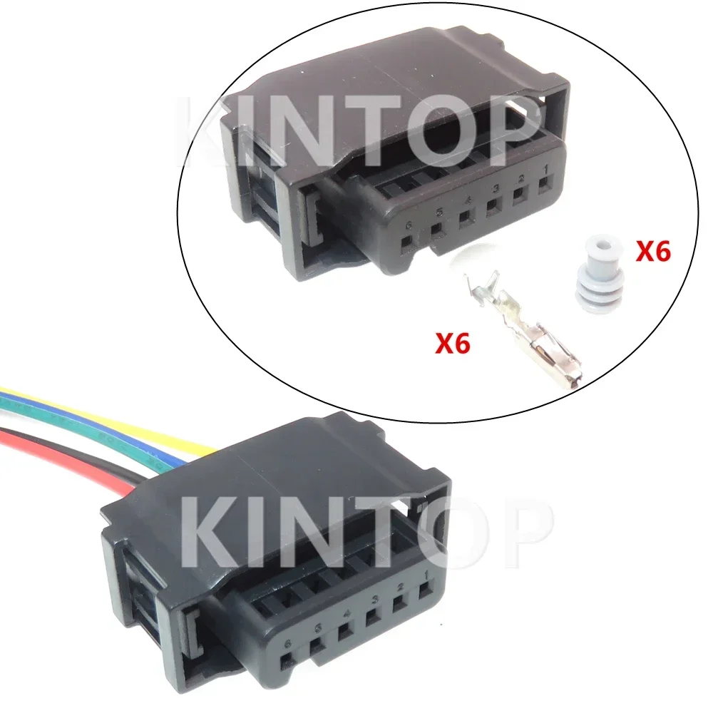 1 Set 6 Pins AC Assembly Auto Sealed Connectors Automotive Waterproof Socket With Wires Car Plastic Housing Plug 872-665-001