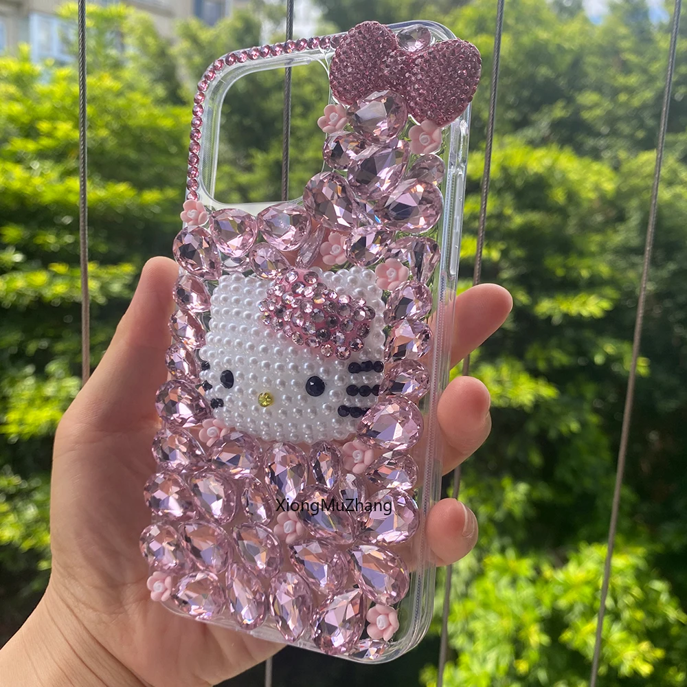 Hello Kitty Strass-Fliege Luxus-Glitzerhülle für TCL 605 505 503 502 501 50SE 50XL 50LE 50Nxt Paper 50 60 SE Diamant-Abdeckung – Detail 9