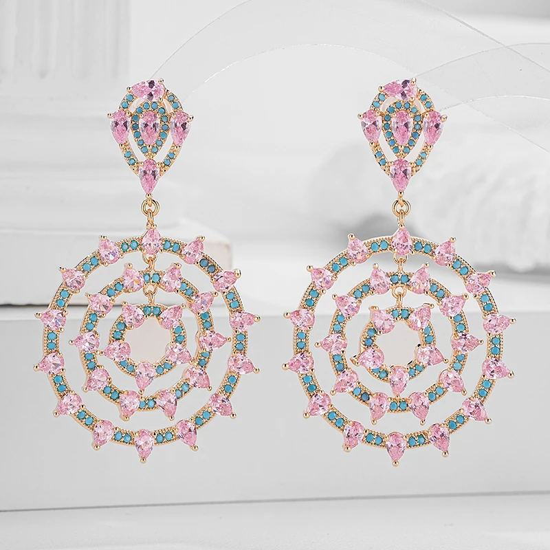 

SENYU новый дизайн конфеты леденец CZ висячие серьги высокого качества красочный кубический цирконий женские украшения милые изящные серьги для невесты