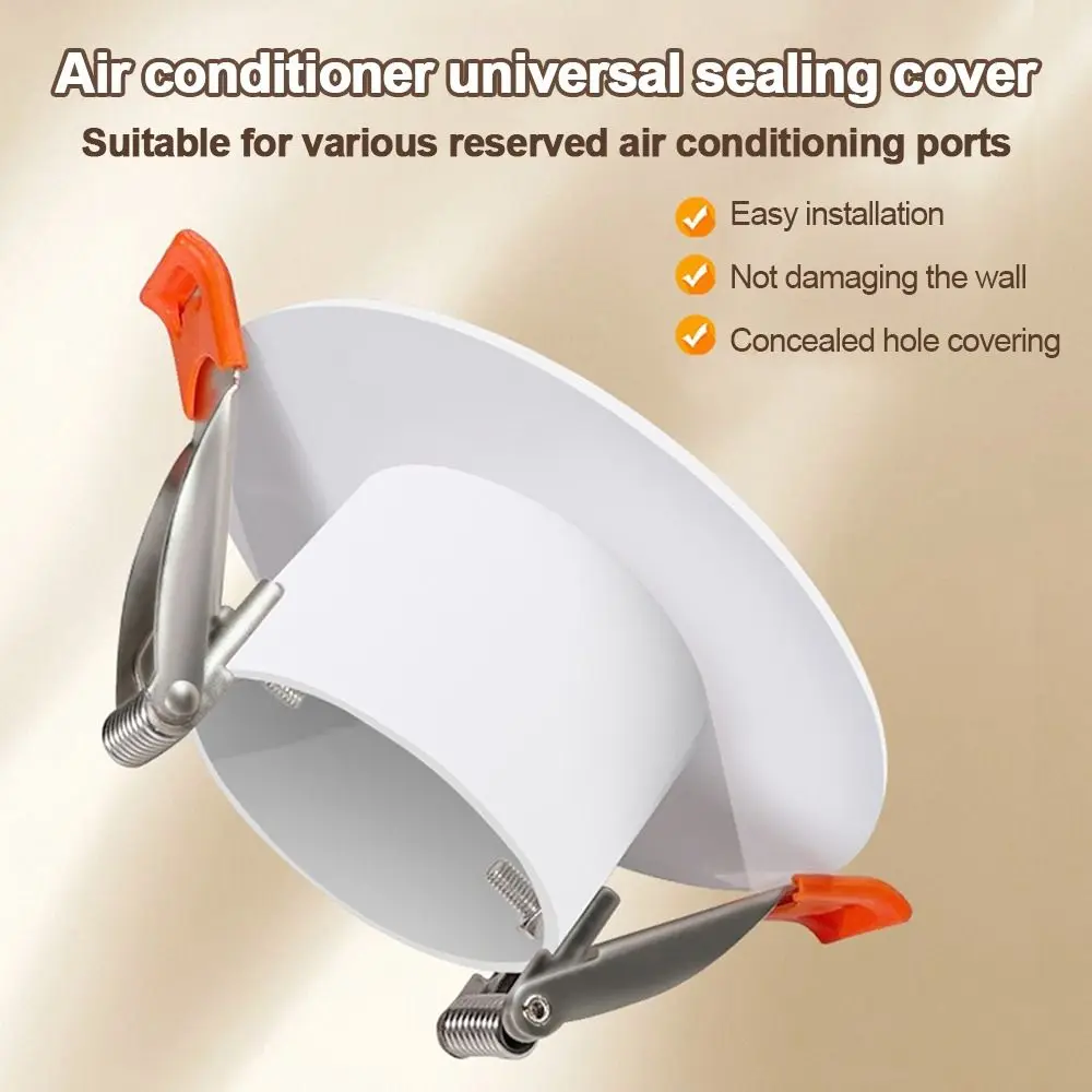 New 50-85mm Air Conditioning Hole Cover White Round Hole Cover Plate Plastic Hole Plug Flat Aesthetic Finish Adaptable