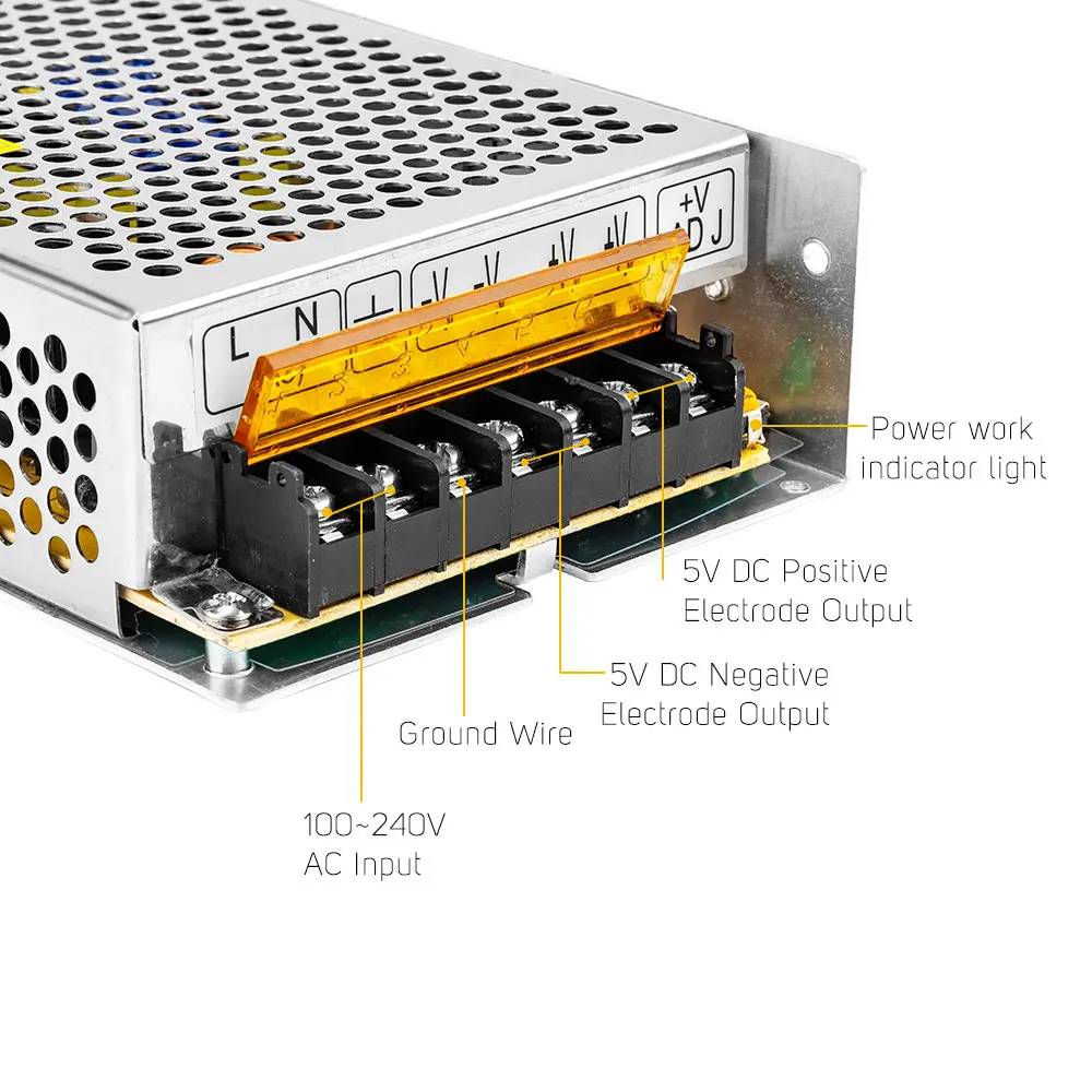 5V Aluminum Transformer AC 100V-240V Power Supply for Led Strip WS2812B SK6812 RGBW 2A 3A 4A 5A 6A 8A 10A 12A 20A 30A 40A 60A