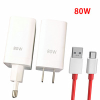 For OnePlus 80W SuperVooc Charger Adapter Warp Fast Charge 8A 1M USB C Cable For OnePlus 9 10 Pro Nord 2 9T 8T 8 GT Ace Type-C