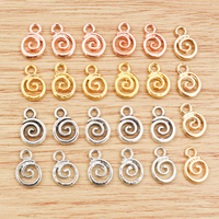 30pcs 11x8mm Antique Silver Plated KC Gold Colors Rhodium Swirl Handmade Charms Pendant:DIY for bracelet necklace