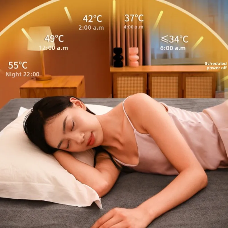 Graph Heating Pad110VElectric Blanket Single Double Size Warm Warehouse Tech Full Waterproof Smart Temperature Control HeavyDuty