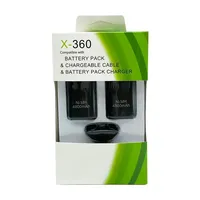 1set 3 in1 4800mAh Rechargeable Battery for Xbox 360 Wireless Controller Gamepads Battery with USB Charger Cable
