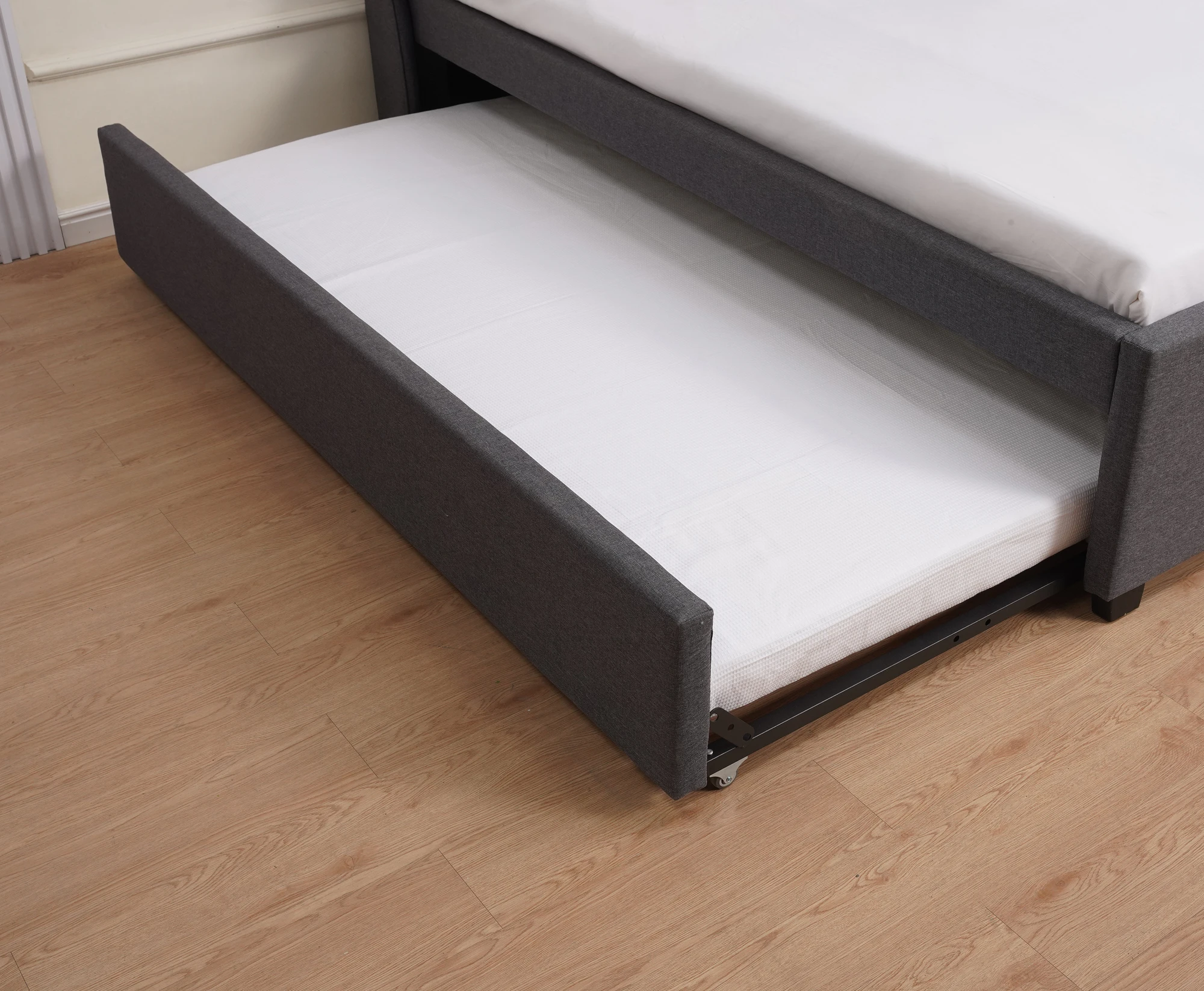 Queen-Size-Klappbett aus Stoff in Doppelgröße, Leder-PU-Betten mit zusätzlichen ausziehbaren Ausziehbetten für Kinder, Gäste und Freunde