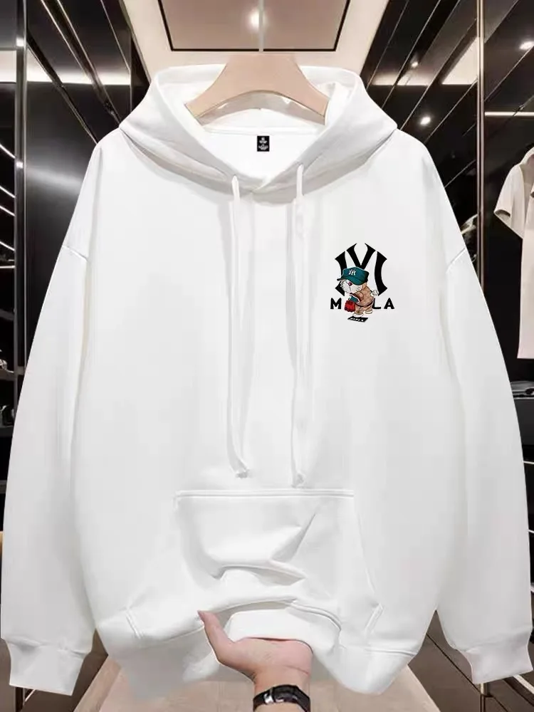 Japanischer Trendiger Herren-Kapuzenpullover Herbst und Winter Erwachsene Männer und Frauen Lässige Mode Lockerer Warmer Pullover Sweatshirt – Detail 3