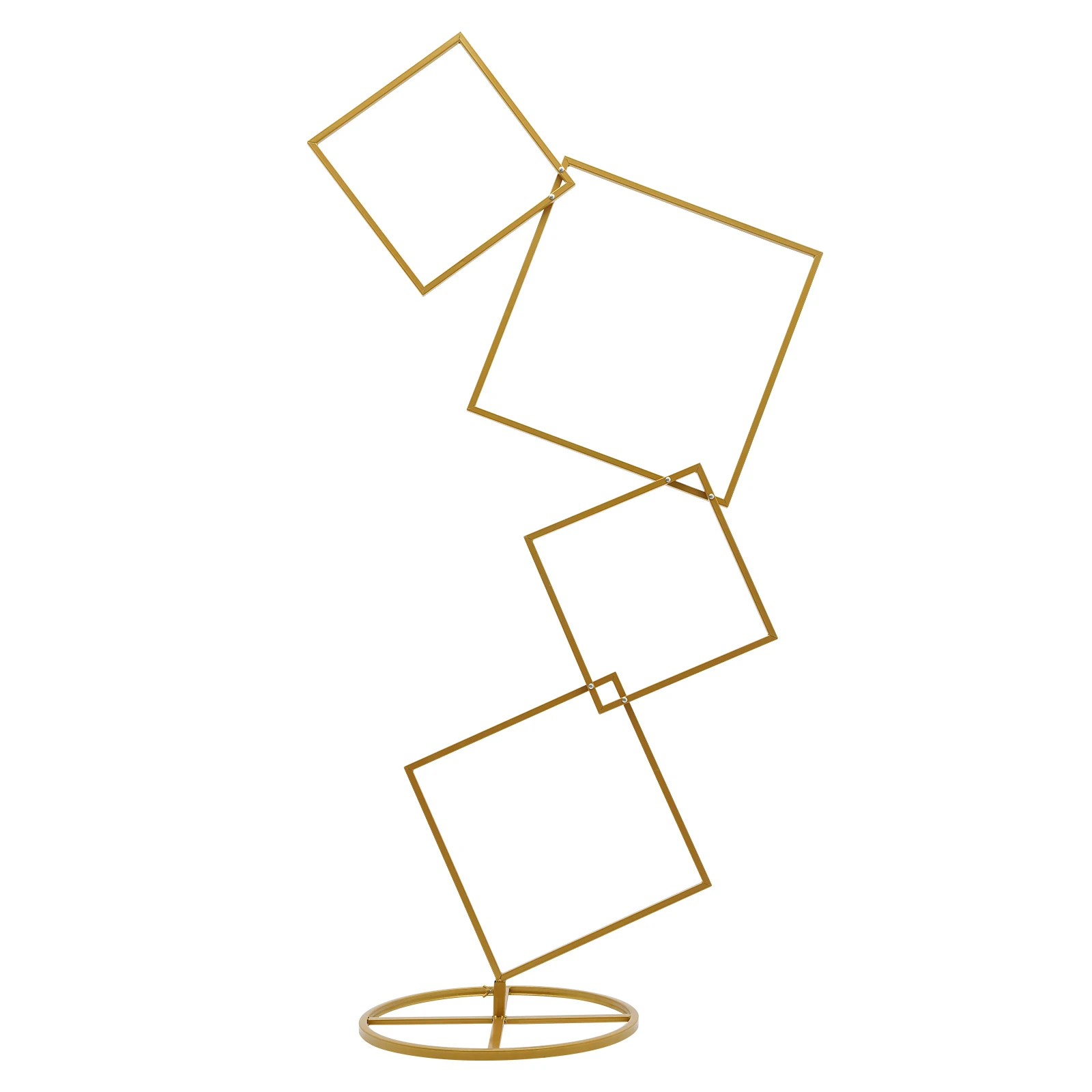 

Square Pillar Flower Stand, Modern Metal Design for Weddings & Events, 6.27ft Tall Backdrop for Decorations and Plants