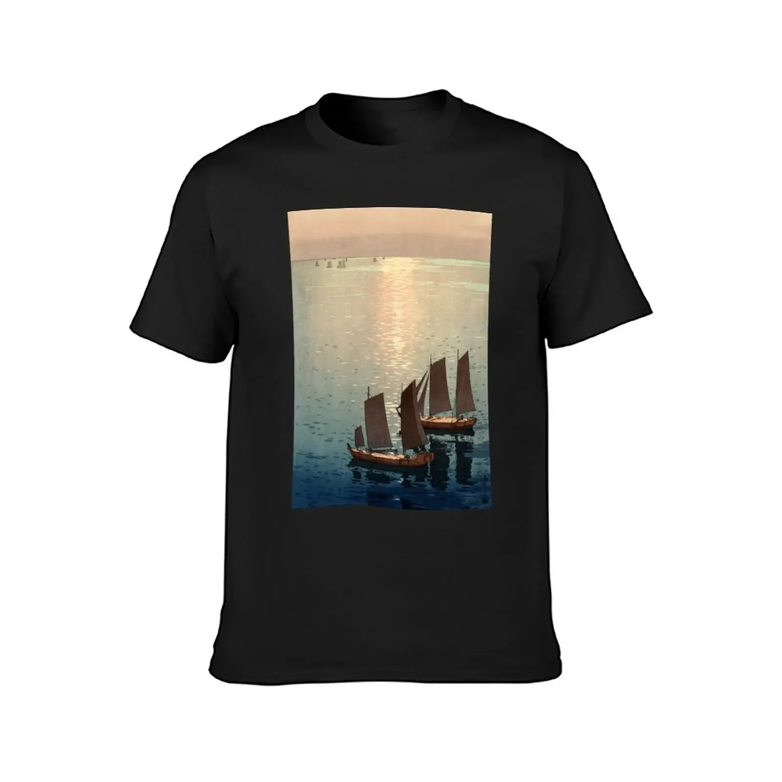 The sparkling Sea by Yoshida Hiroshi T-Shirt anime stuff Anime t-shirt sweat custom t shirt mens graphic t-shirts hip hop