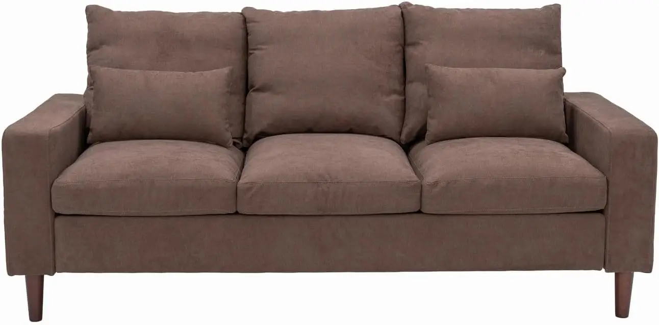 

Sectional Sofa 3 Seat Couch, Modern Sofa with Solid Wood Legs, Couches Sofas for Living Room Apartment Bedroom, Small Couches