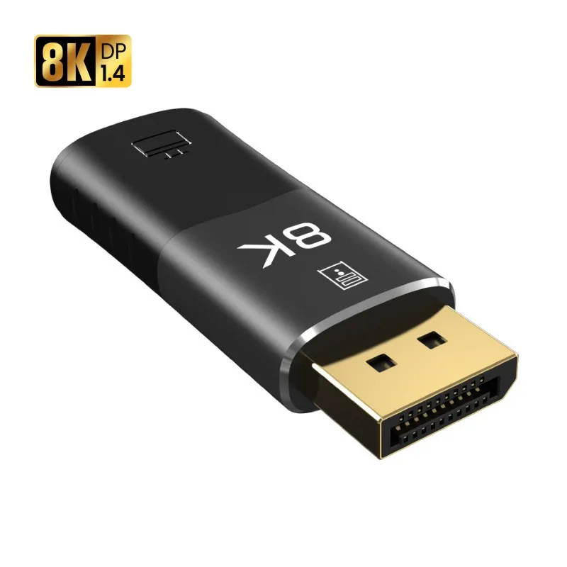 DP to HDMI-compatible Extender Adapter 8K 30Hz 4K 120Hz Uni-Directional DP1.4 to HD2.1 Coupler converter Male to Female for PC