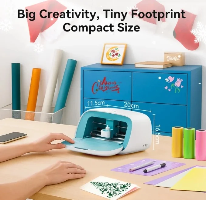 S501 Vinyl Cutter Machine, Compact Portable DIY Plotter, Affordable Sticker Maker for Vinyl Washi Crafts