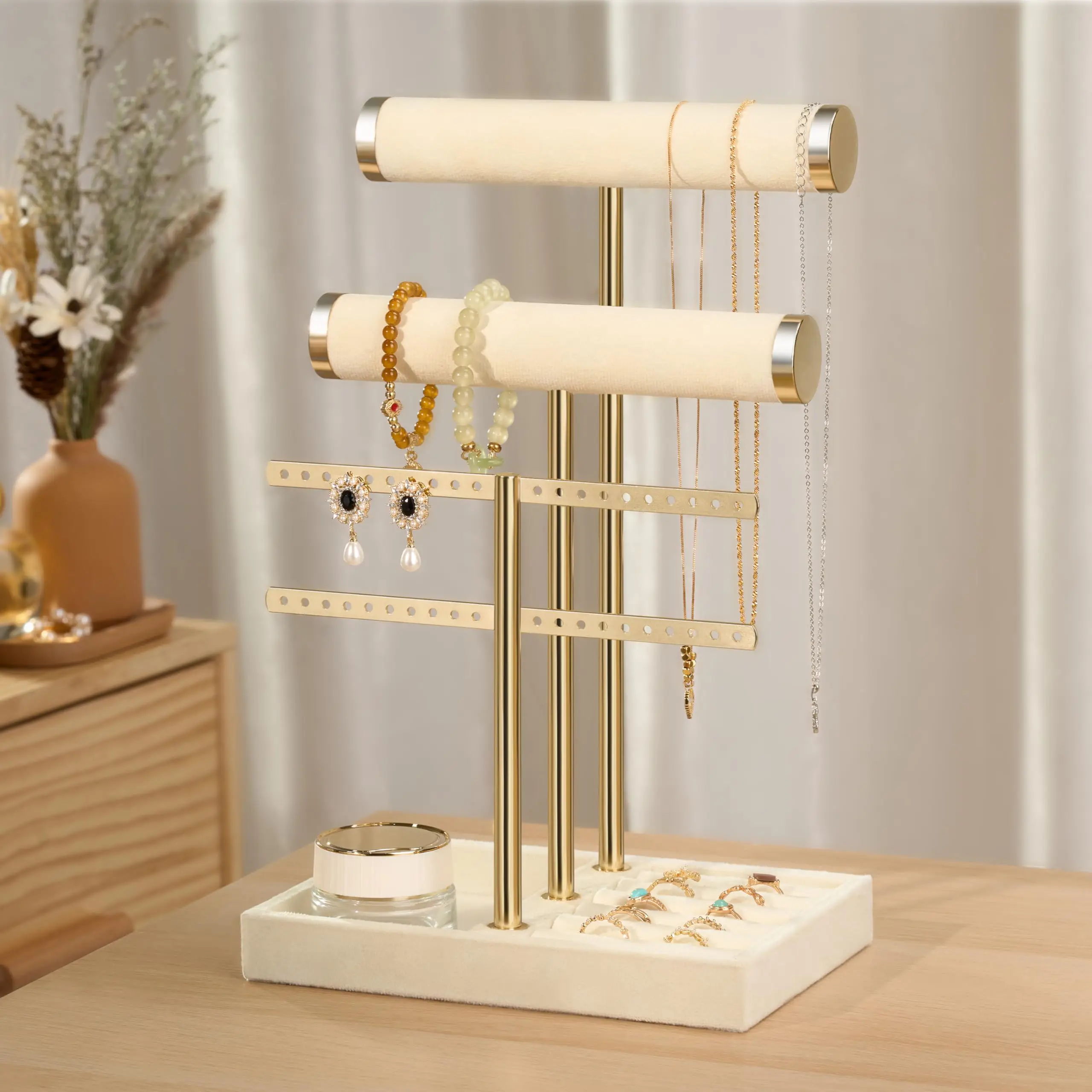 Jewelry Display Stand Necklace Holder Organizer Earring Bracelet Rack Desktop Jewelry Tree Storage Stand Gift for Women