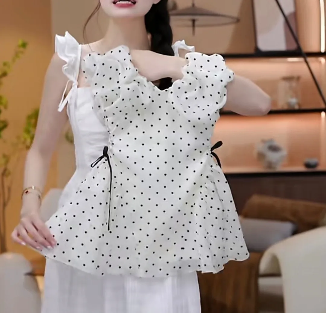 Mädchen Sommer Polka Dot Prinzessinnenkleid Kinder Festliches Kleid Eleganter Rock für Mädchen Neu